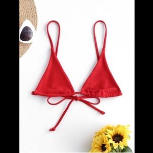ZAFUL Bralette Plain String Bikini Top